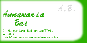 annamaria bai business card